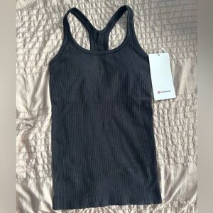 Lululemon Black Fitted Ribbed Sleeveless Tank